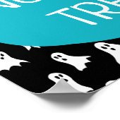 Poster Citrouille turquoise Traitements non alimentaires  (Coin)