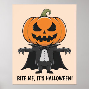 Poster Citrouille Vampire