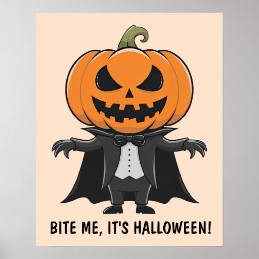 Poster Citrouille Vampire (Devant)