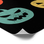 Poster Citrouille vintage Amusants Halloween Retro Cadeau (Coin)
