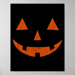 Poster Citrouille visage Jack o Lantern JackoLantern vint