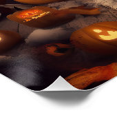 Poster Citrouilles Beagle Halloween Épouvantables (Coin)