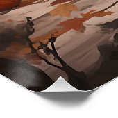 Poster Citrouilles Border Collie Halloween Épouvantable  (Coin)