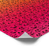 Poster Citrouilles colorés éffrayants - Motif d'Halloween (Coin)