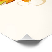 Poster Citrouilles d'aquarelle et café (Coin)