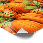 POSTER CITROUILLES DE THANKSGIVING CHAT MIGNON (Coin)