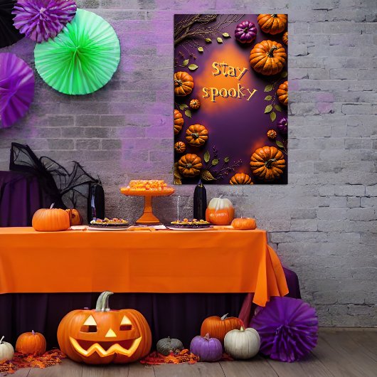 Poster Citrouilles d'Halloween