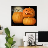 Poster Citrouilles d'Halloween et Jack-o-Lantern (Bureau à domicile)