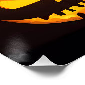 Poster Citrouilles d'Halloween festifs et motifs floraux (Coin)