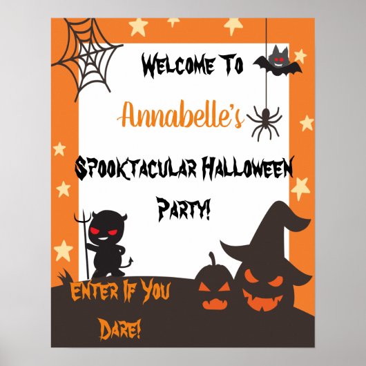 Poster Citrouilles d'Halloween Fête Orange (Devant)
