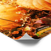Poster Citrouilles Et Plantes D'Automne (Coin)