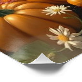 Poster Citrouilles Florales Douces (Coin)