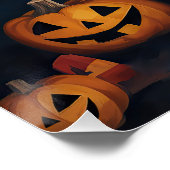 Poster Citrouilles Halloween Cavalier King effrayantes (Coin)