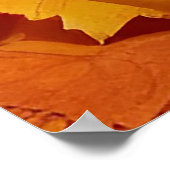 Poster Citrouilles Orange Clair avec Feuilles d'Automne (Coin)