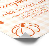 Poster Citrouilles orange dessinées à la main pour devine (Coin)