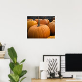Poster Citrouilles oranges de la récolte d'automne de cha (Bureau à domicile)