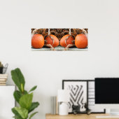 Poster Citrouilles Tiges de Maïs Séchées Miroir Abstrait (Bureau à domicile)