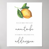 Poster Citrus aide la future maman occupée à adresser une (Devant)