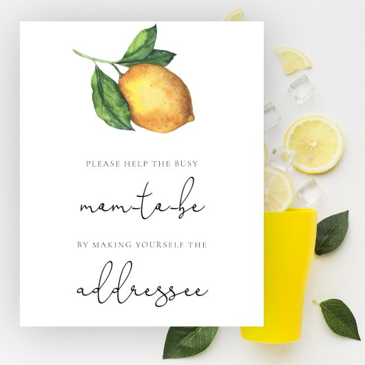 Poster Citrus aide la future maman occupée à adresser une