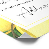 Poster Citrus citron - aider la mariée occupée Adresse (Coin)