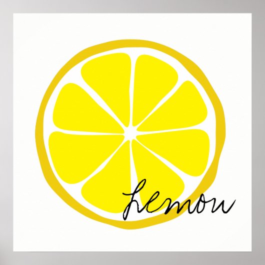 Poster Citrus citron d'été (Devant)