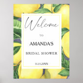 Poster Citrus citron - signe d'accueil de la douche nupti (Devant)