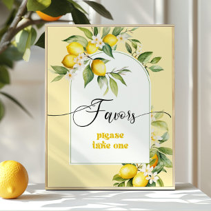 Poster Citrus citron thème Favoriser s'il vous plaît pren