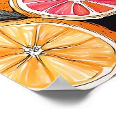 Poster Citrus coloré non encadré (Coin)