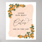 Poster Citrus Combien de villes dans Jar Baby Game Sign (Devant)