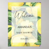 Poster Citrus de citron - signe de bienvenue baby shower (Devant)
