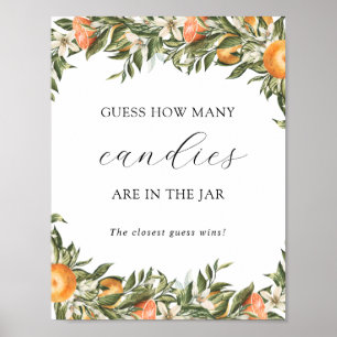 Poster Citrus Devinez combien sont dans le Jeu de douche 