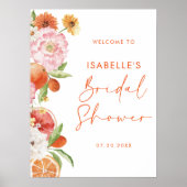 Poster Citrus Floral Fête des mariées Téléchargeable Bien (Devant)