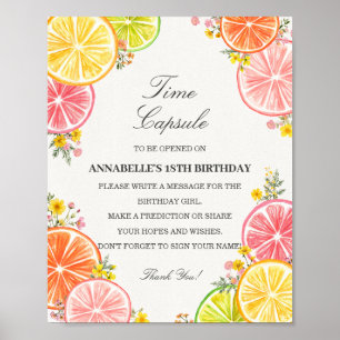Poster Citrus Floral Little Cutie Temps Capsule Jeu