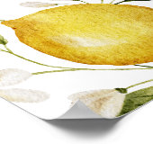 Poster Citrus jaune Citron Fête des mariées (Coin)