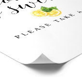 Poster Citrus Lemon Love is Sweet Sign 8x10" (Coin)