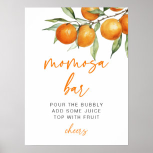 Poster Citrus Orange Baby shower Momosa Bar