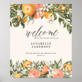 Poster Citrus orange botanique moderne rustique message d (Devant)