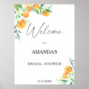 Poster Citrus - panneau de bienvenue pour la baby shower