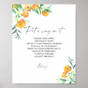 Poster Citrus - ressort mettre une bague sur le jeu