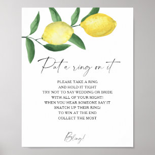 Poster Citrus - ressort mettre une bague sur le jeu