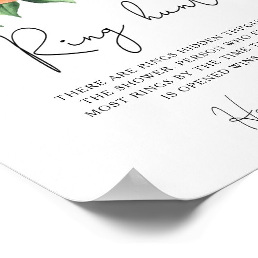 Poster Citrus - Ring chasse nuptiale jeu de douche (Coin)