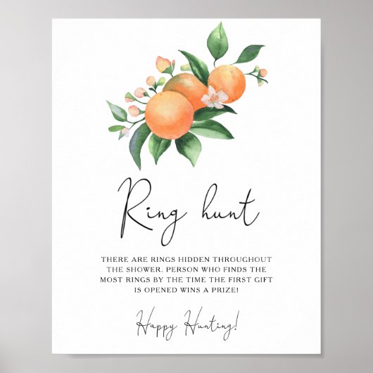 Poster Citrus - Ring chasse nuptiale jeu de douche (Devant)