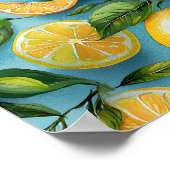 Poster Citrus Sourires Citron Art Imprimer (Coin)