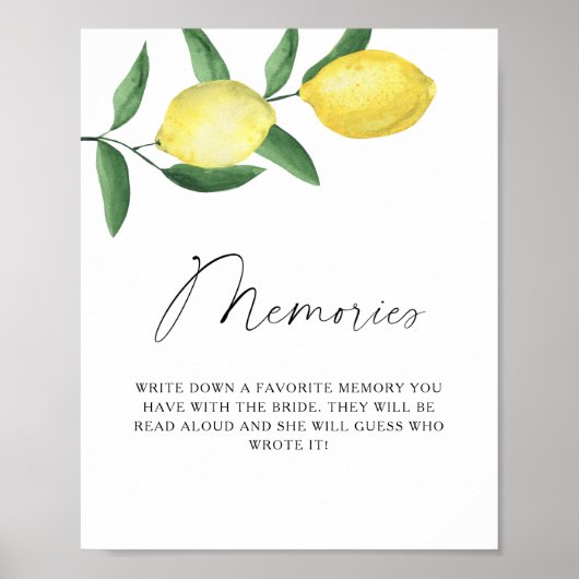 Poster Citrus - souvenirs avec la mariée (Devant)