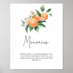 Poster Citrus - souvenirs avec la mariée