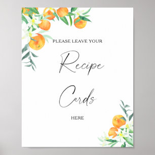 Poster Citrus - Votre carte de recette ici