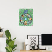 Poster City cat. Printemps. Mandala (Bureau à domicile)
