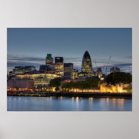 Poster City de Londres la nuit (Devant)