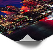 Poster City Lights Night Sky Cruise liner Pastiche (Coin)