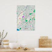 Poster City Map OF Athens, Greece (Cuisine)